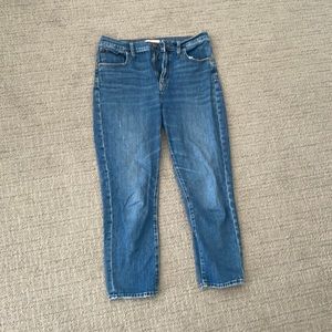 Madewell high rise slim crop boy jean sz 29 medium blue wash